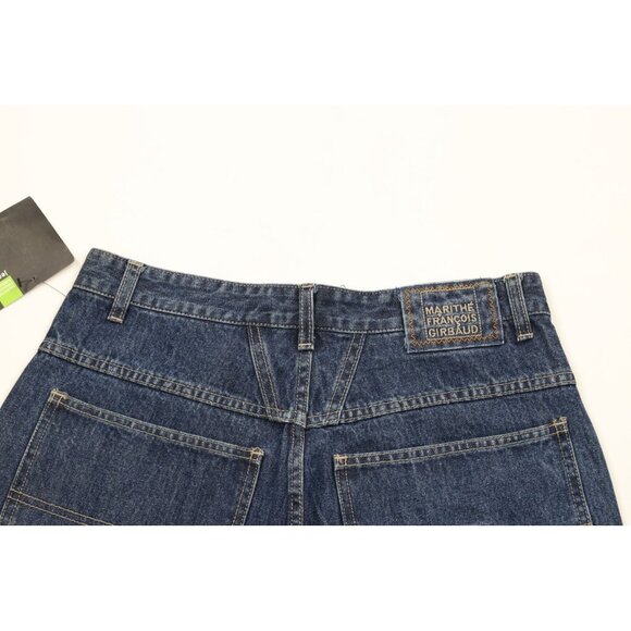 NOS Vintage 90s Marithe Francois Girbaud Mens 32 Baggy Denim Jean Shorts Indigo - Picture 8 of 10